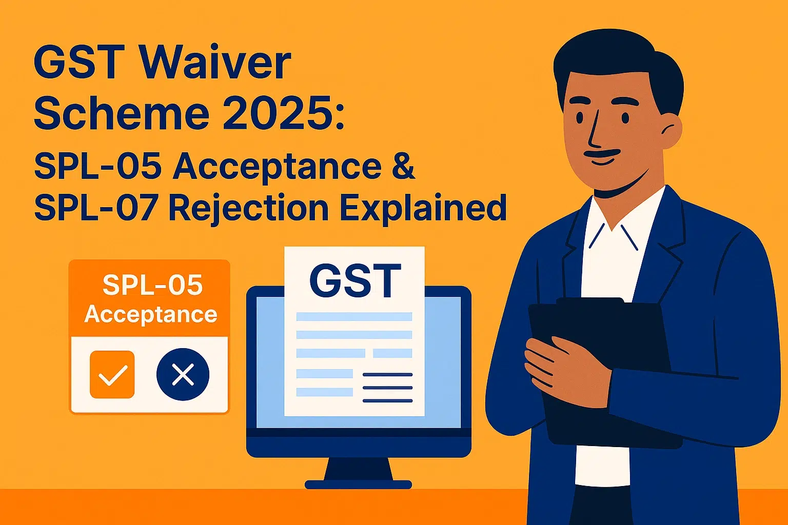 GST Waiver Scheme 2025 – SPL-05 Acceptance and SPL-07 Rejection Explained – Indian GST Practitioner